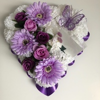 Lilac Gerbera and Rose Heart
